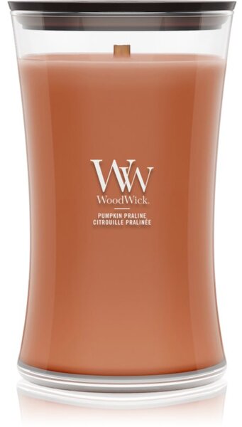 Woodwick Pumpkin Praline vonná sviečka s dreveným knotom 610 g