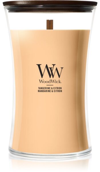 Woodwick Tangerine & Citron vonná sviečka s dreveným knotom 610 g