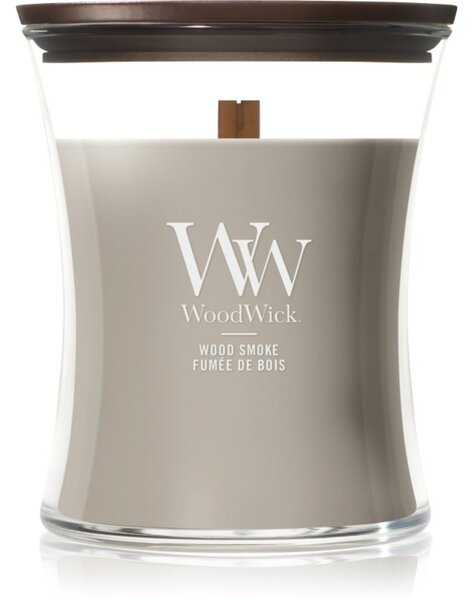 Woodwick Wood Smoke vonná sviečka s dreveným knotom 275 g