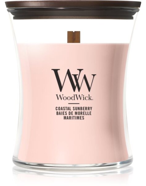 Woodwick Coastal Sunberry vonná sviečka s dreveným knotom 275 g