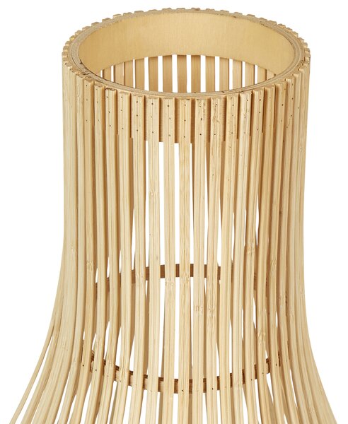 Lampáš svetlohnedý vŕbové drevo 58 cm so skleneným stojanom na sviečku boho štýl interiérový doplnok