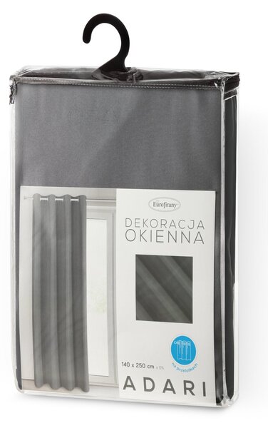 ZÁVES NA KRÚŽKOCH ADARI 140X250 CM GRAFITOVÁ