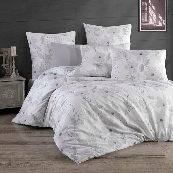 RENFORCÉ OBLIEČKY LARISSA EXCLUSIVE 160X200 CM, 2 KS 70X80 CM KVETY