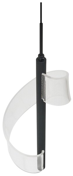 Závesná lampa čierna kov železo LED svetlo špirálové svietidlo obývacia izba jedáleň spálňa