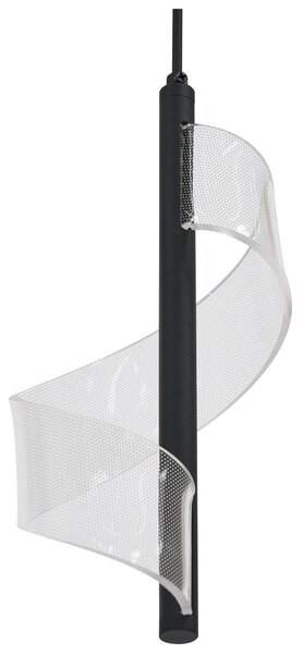 Závesná lampa čierna kov železo LED svetlo špirálové svietidlo obývacia izba jedáleň spálňa