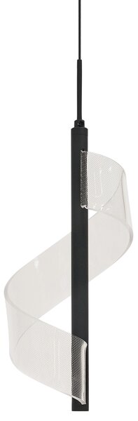 Závesná lampa čierna kov železo LED svetlo špirálové svietidlo obývacia izba jedáleň spálňa