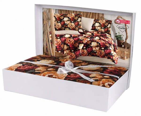 SATÉNOVÉ OBLIEČKY LUXURY PANERA 160X200 CM, 2KS 70X80 CM KVETY