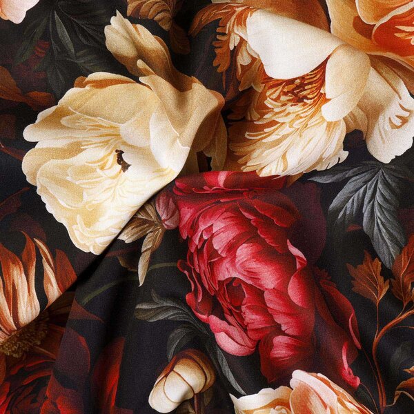 SATÉNOVÉ OBLIEČKY LUXURY PANERA 160X200 CM, 2KS 70X80 CM KVETY