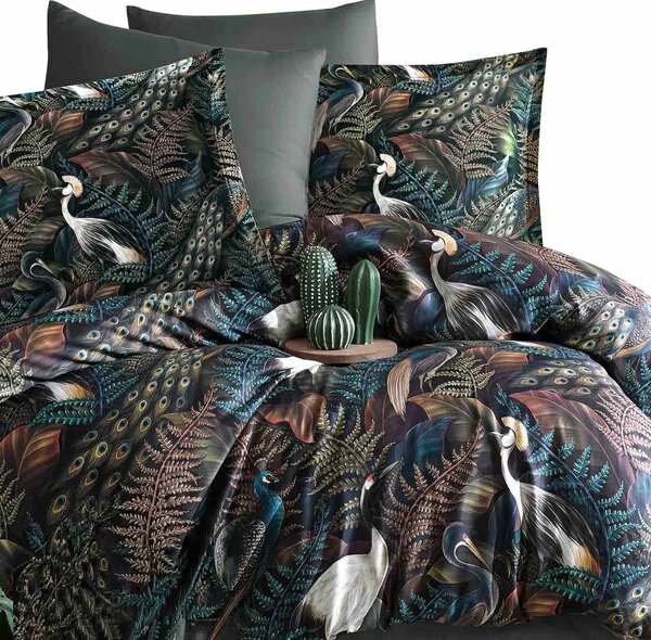 SATÉNOVÉ OBLIEČKY LUXURY PUERTO 160X200 CM, 2KS 70X80 CM VZOROVANÉ