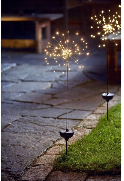 Vonkajšie solárne LED svietidlo s bielymi diódami Star Trading Firework, výška 100 cm