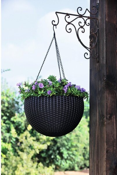Plastový závesný a nástenný kvetináč ø 35 cm Hangingsphere – Keter