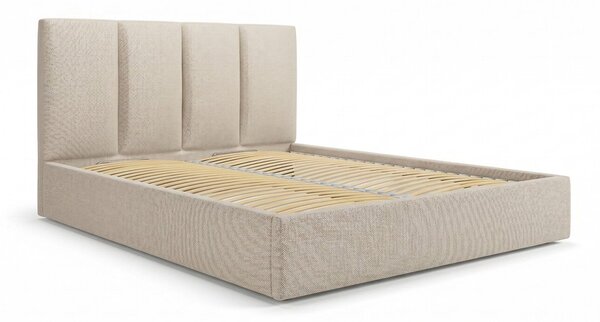 Béžová dvojlôžková posteľ Mazzini Beds Juniper, 180 x 200 cm