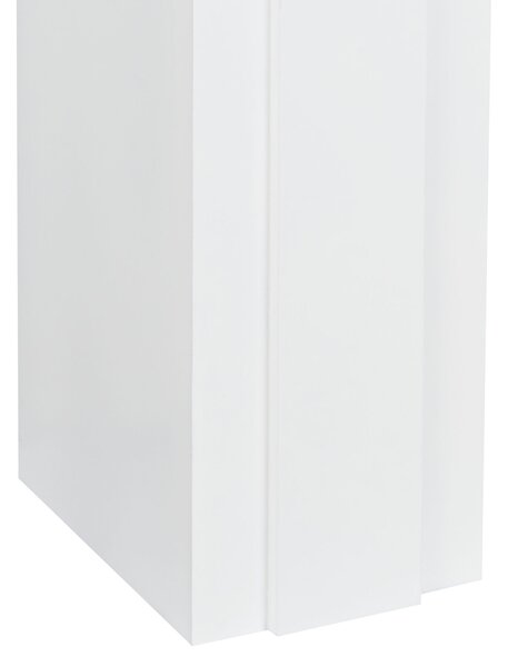 Krbová rímsa biela MDF 110 x 22 x 100 cm krbové obloženie zdobená predná časť tradičný klasický štýl obývacia izba