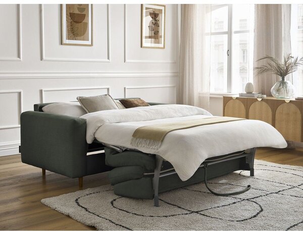 Zelená pohovka na každodenné spanie/rozkladacia 220 cm Cocoone – Bobochic Paris
