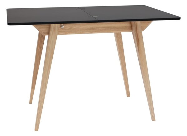 Rozkladací jedálenský stôl s čiernou doskou 65x90 cm Envelope - Ragaba