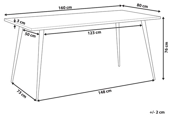 Jedálenský stôl sivý betónový efekt čierne kovové nohy 160 x 80 cm obdĺžnikový tvar pre 6 osôb moderný glamour štýl kuchyňa jedáleň