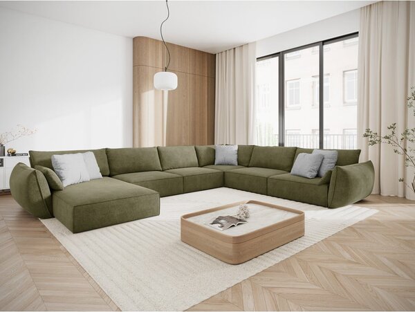 Zelená rohová pohovka (pravý roh) Vanda - Mazzini Sofas