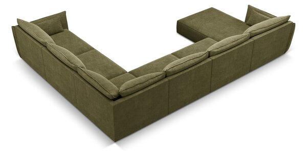 Zelená rohová pohovka (pravý roh) Vanda - Mazzini Sofas