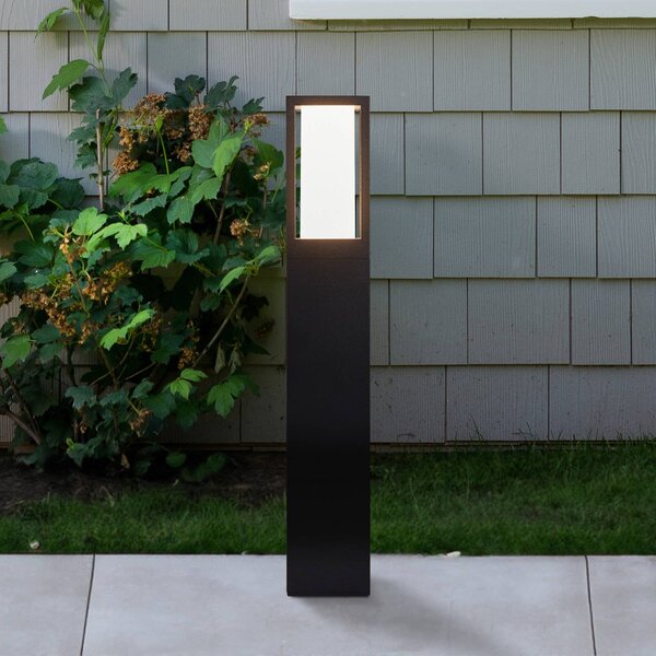 Stojaca lampa Avenue, čierna, výška 45 cm, kov, Čierna, Hliník, Moderný, Vonkajčie stĺpové osvetlenie