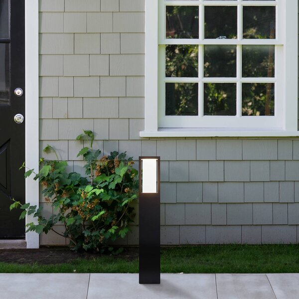 Stojaca lampa Avenue, čierna, výška 45 cm, kov, Čierna, Hliník, Moderný, Vonkajčie stĺpové osvetlenie