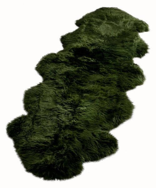 Zelená ovčia kožušina Native Natural Double, 60 x 240 cm