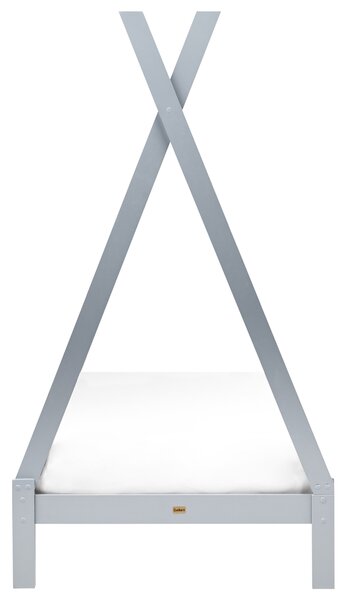 Detská posteľ teepee sivá borovicové drevo 90 x 200 cm jednolôžko pre deti lamelový rám postele