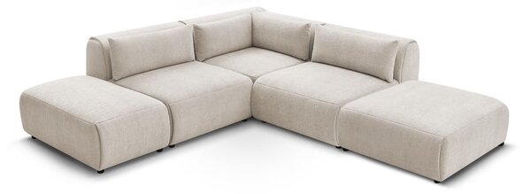 Béžová rohová pohovka (variabilná) Jeanne - Bobochic Paris