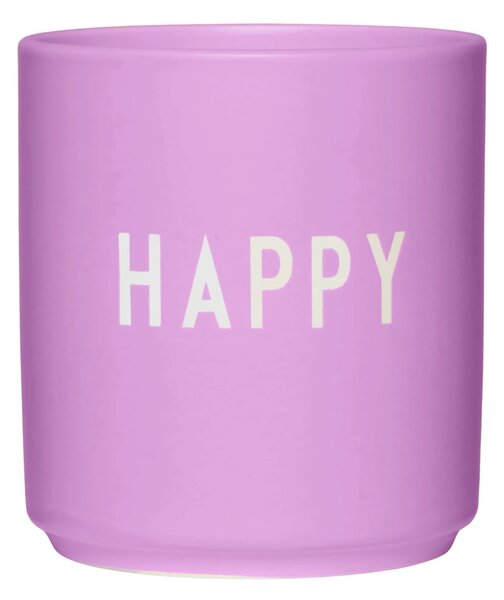 Porcelánový hrnček Deep Pink Happy 300 ml