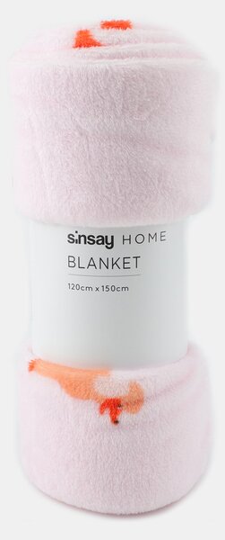 Sinsay - Deka s motívom psov - ružová