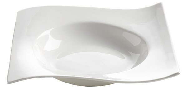 Biely hlboký porcelánový tanier Motion – Maxwell & Williams
