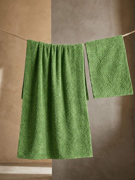 Sinsay - Súprava uterákov s plastickým vzorom 2 pack - zelená