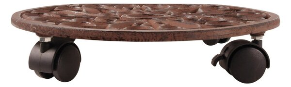 Kovový pojazdný podstavec pod kvetináč ø 34,5 cm Ornament – Esschert Design