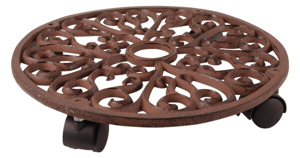 Kovový pojazdný podstavec pod kvetináč ø 34,5 cm Ornament – Esschert Design
