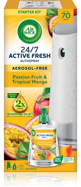 Air Wick Active Fresh Passion Fruit & Tropical Mango automatický osviežovač vzduchu s náplňou 228 kg