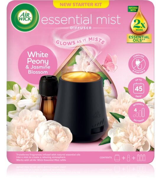 Air Wick Aroma Mist White Peony & Jasmine Blossom aróma difuzér s náplňou + batérie 1 ks
