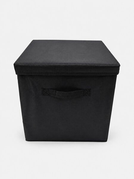 Sinsay - Skladací úložný box s rukoväťou a vekom - čierna