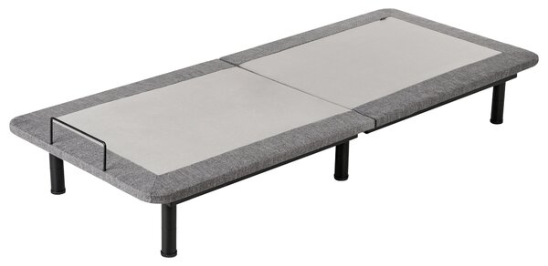 Elektricky nastaviteľný rošt postele sivý železo polyester 80 x 200 cm diaľkové ovládanie nastaviteľná výška nôh