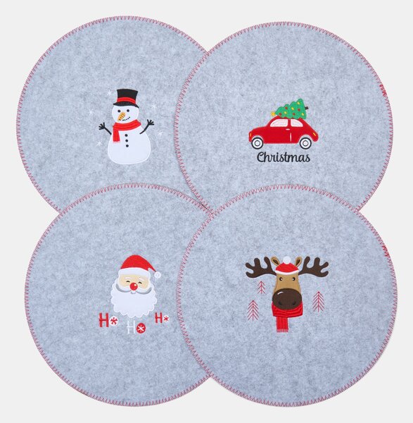 Sinsay - Prestierania na stôl so sviatočným motívom 4 pack - viacfarebná