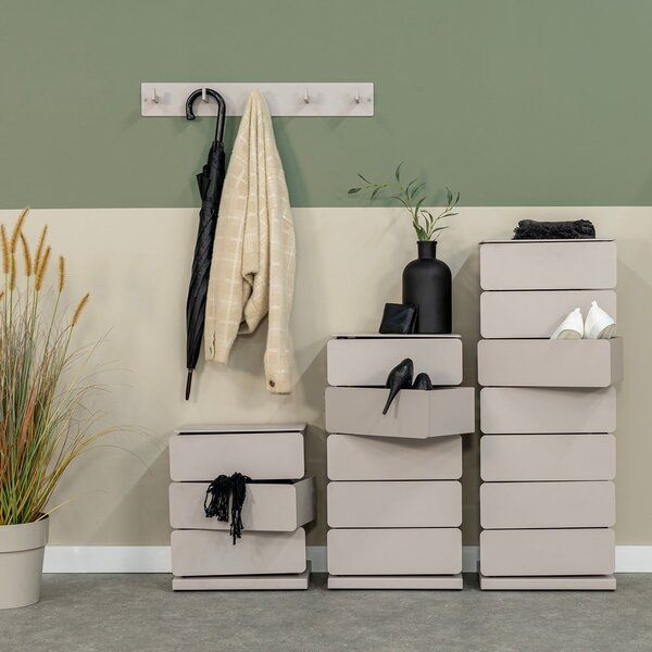 Taupe kovová komoda 37x99x26 cm Joey – Spinder Design