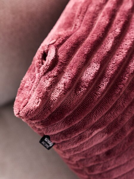 Sinsay - Rebrovaná obliečka na vankúš - tmavofialová