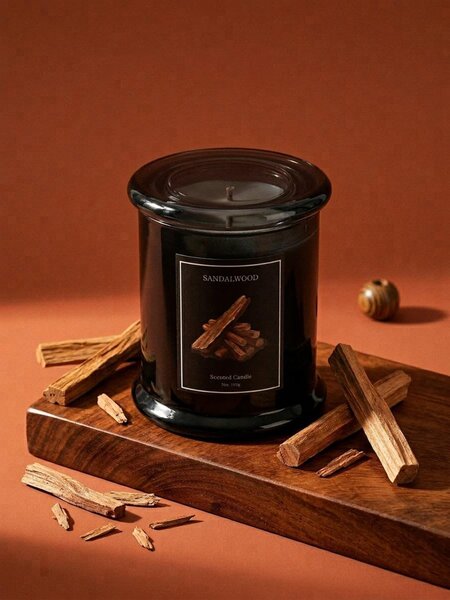 Sinsay - Voňavá sviečka Sandalwood - čierna