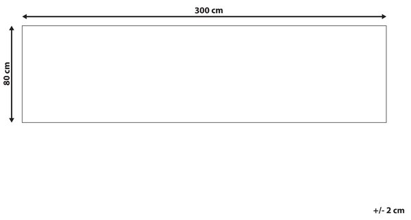 Koberec béžový jutový 80 x 300 cm ručne tkaný behúň so vzorom kohútej stopy boho chodba spálňa