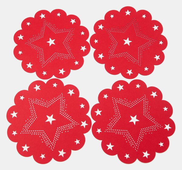 Sinsay - Prestierania na stôl so sviatočným motívom 4 pack - červená