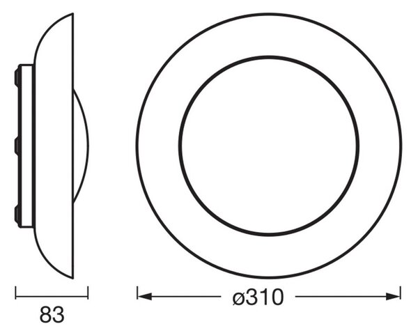 OSRAM Stropné LED svetlo ORBIS PLATE, zelené, Ø 31 cm, clickdim, Zelená, Obývacia izba / jedáleň, kov, Moderný, Závesné svietidlo