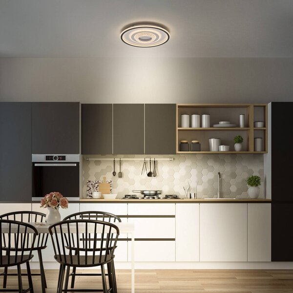 OSRAM Stropné LED svetlo ORBIS CRISTALLY, biele, Ø 43 cm,, Biela / opálová, Obývacia izba / jedáleň, Hliník, Moderný, Závesné svietidlo