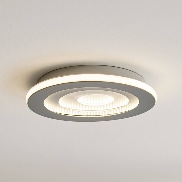 OSRAM Stropné LED svetlo ORBIS SPIRAL CENTRAL LIGHT, Ø 40 cm, šedé, Hliník / sivá / zinok, Obývacia izba / jedáleň, kov, Moderný, Závesné svietidlo