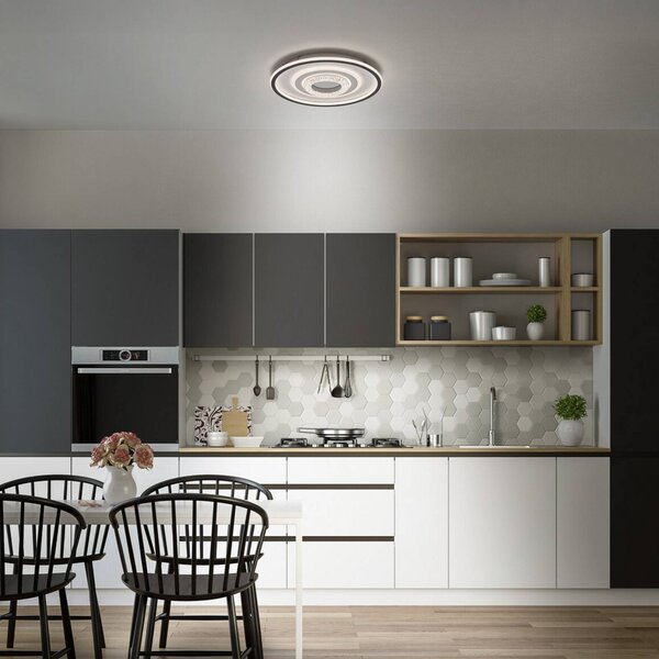 OSRAM Stropné LED svetlo ORBIS CRISTALLY, biele, Ø 43 cm,, Biela / opálová, Obývacia izba / jedáleň, Hliník, Moderný, Závesné svietidlo