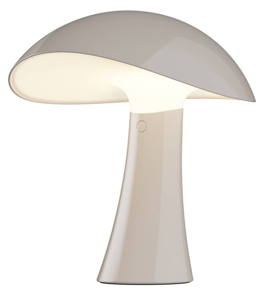 Louis Poulsen LED stolná lampa Rumee 220, sivá, IP44, Hliník / sivá / zinok, Obývacia izba / jedáleň, Plast, Škandinávsky, Stojacie svietidlo