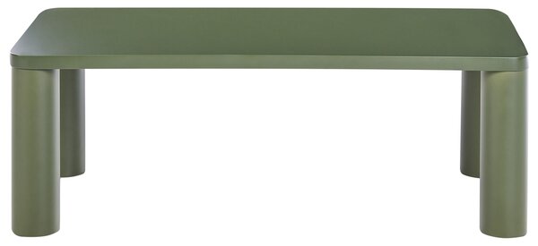 Konferenčný stolík zelený MDF obdĺžnikový tvar 120 x 60 cm moderný štýl obývacia izba
