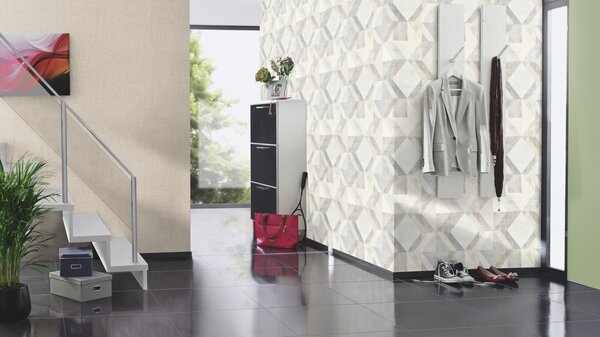 RASCH | Vliesová tapeta na stenu Unsere Besten 311921 | 0,53 x 10,05 m | šedá, béžová, biela, krémová